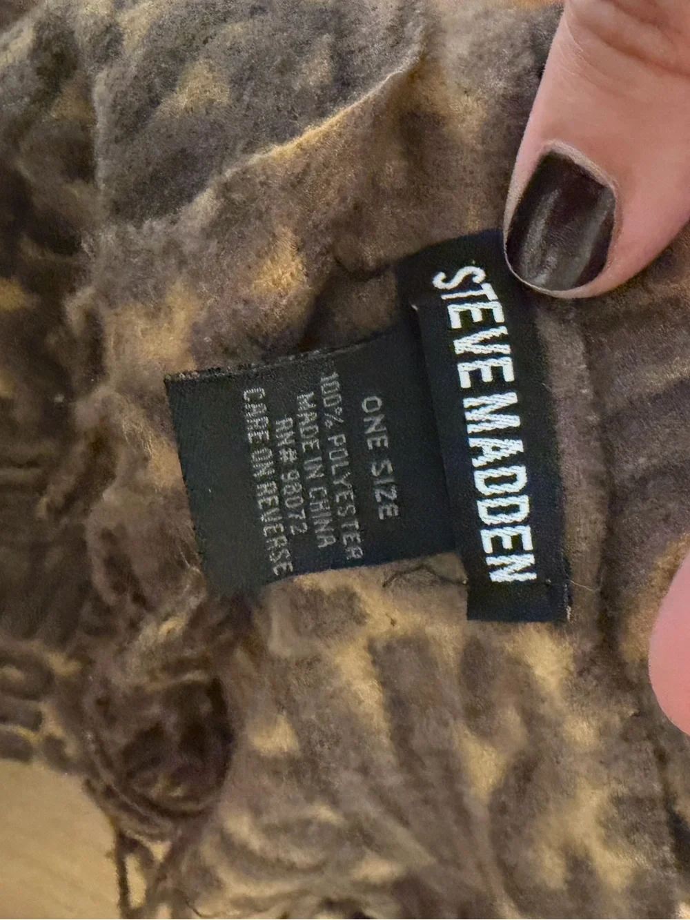 Steve Madden monogrammed scarf
